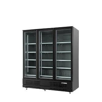 Supermercado Mostrar refrigerador congelador comercial puerta de cristal