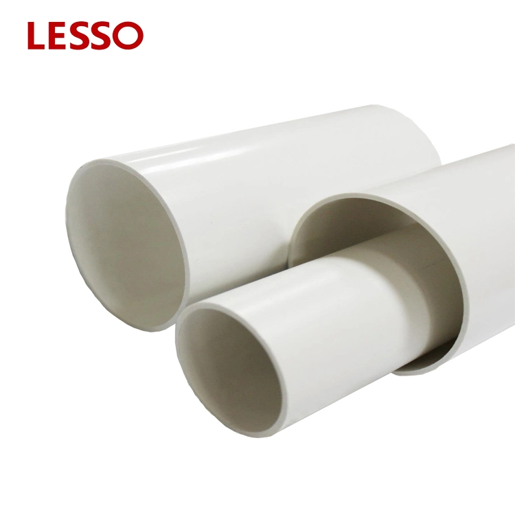 Lesso Factory Wholesale utilisé pour le débit d'eau en spirale de bâtiment élevé Silencieux tuyau de drainage PVC-U