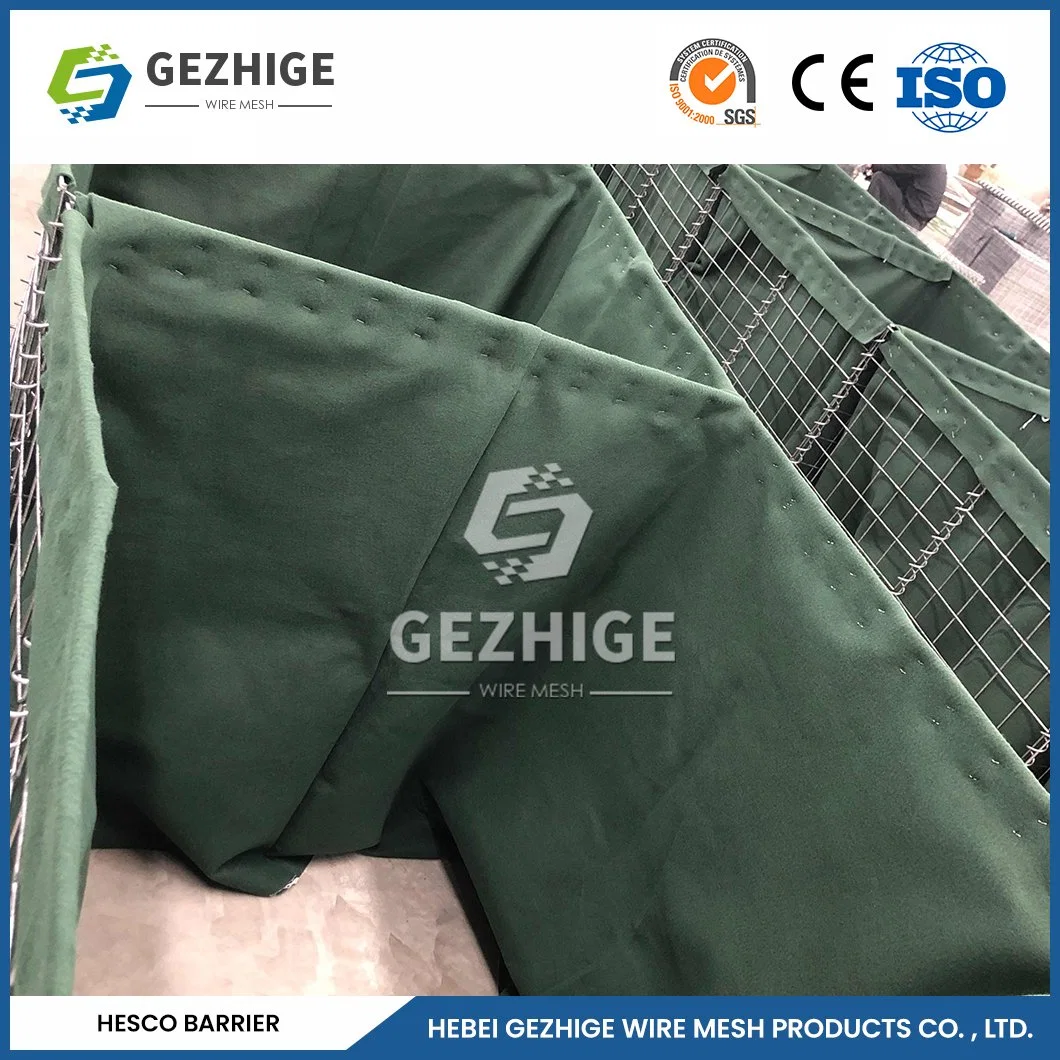 Gezhige Galvanized Gabion Nets Factory High-Temperature Resistance PP Eco-Friendly Gabion Bag China Reasonable Structural Design Bastion Hesco Barrier