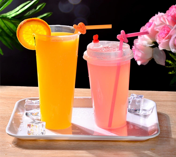 Disposable Pet PP Injection Cold Drinking Plastic Bubble Boba Tea Cups