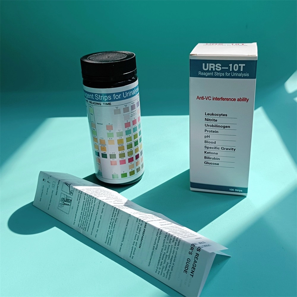 Medical Urine Test Strips Urs-10t 10 Parameters Urinalysis Reagent Test Strips