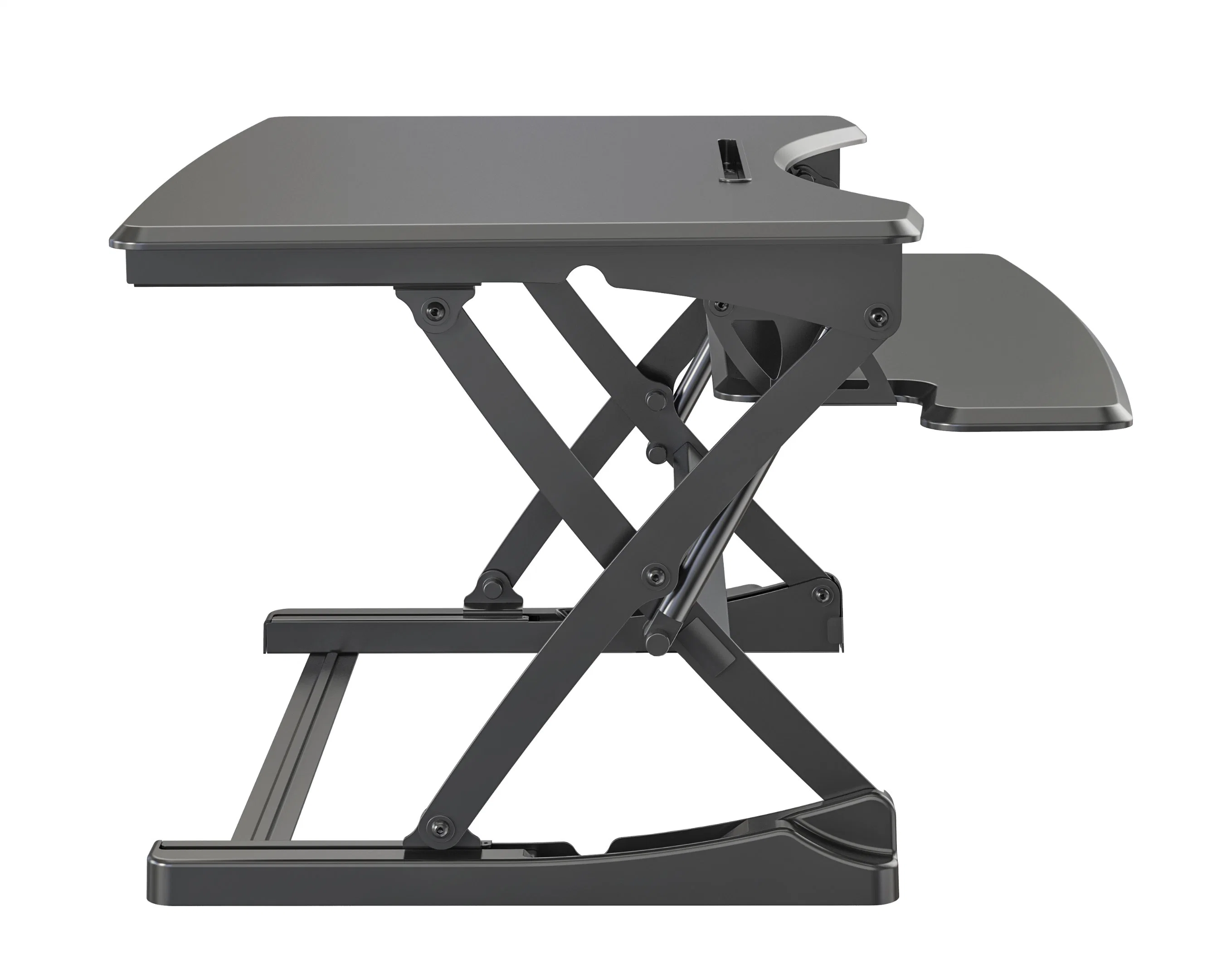 V-Mounts Manual Sit to Stand Desktop with Lockable Gas Spring, Height Adjustable for Home Office Vm-SD10