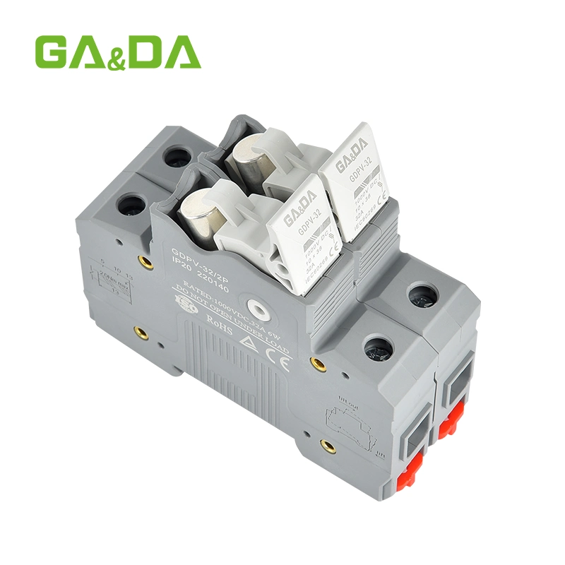 Fábrica de gada Gdpv-32 Portafusibles eléctrico DC 1000V interruptor térmico de las cajas de fusibles de cerámica