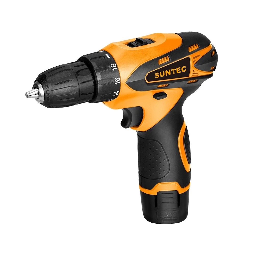Suntec 2022 New Style Power Tool 12V Cordless Drill 10mm Chuck Drilling Machine Set with Rechargeable Power