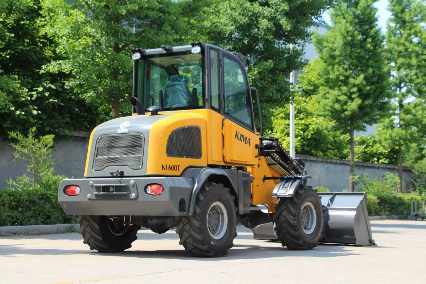 1.6T CE aprobó la pala cargadora de ruedas pequeñas K1600T para el movimiento de tierra