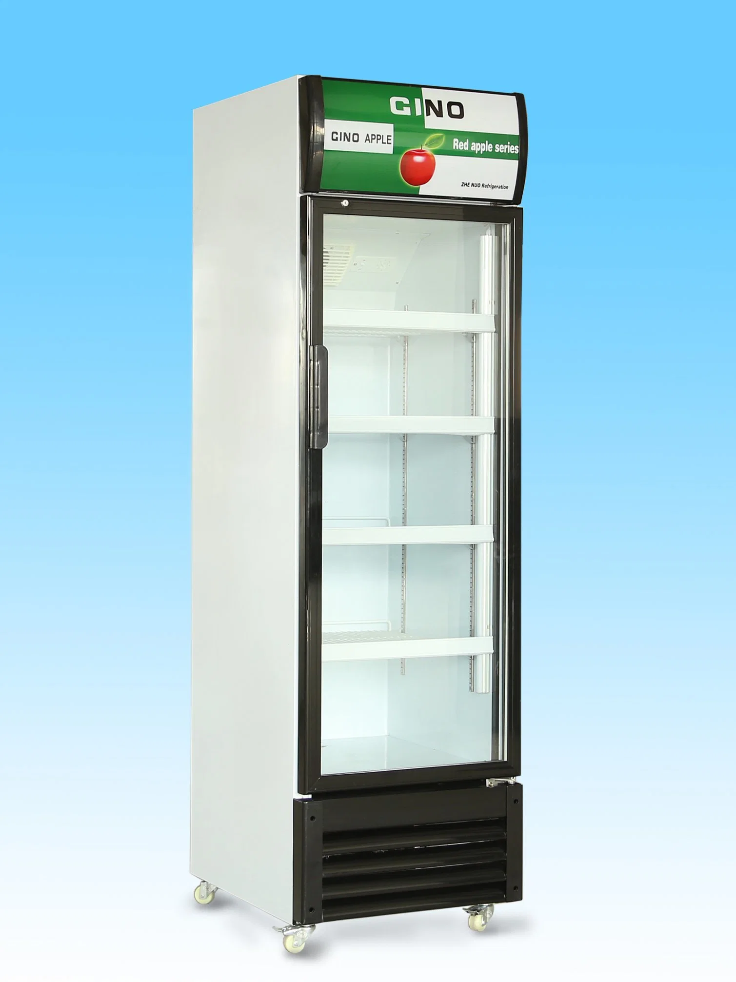 precio de fábrica de la puerta de cristal 2controlador digital de temperatura Enfriadores de Bebidas en posición vertical Mostrar nevera refrigerador congelador del refrigerador