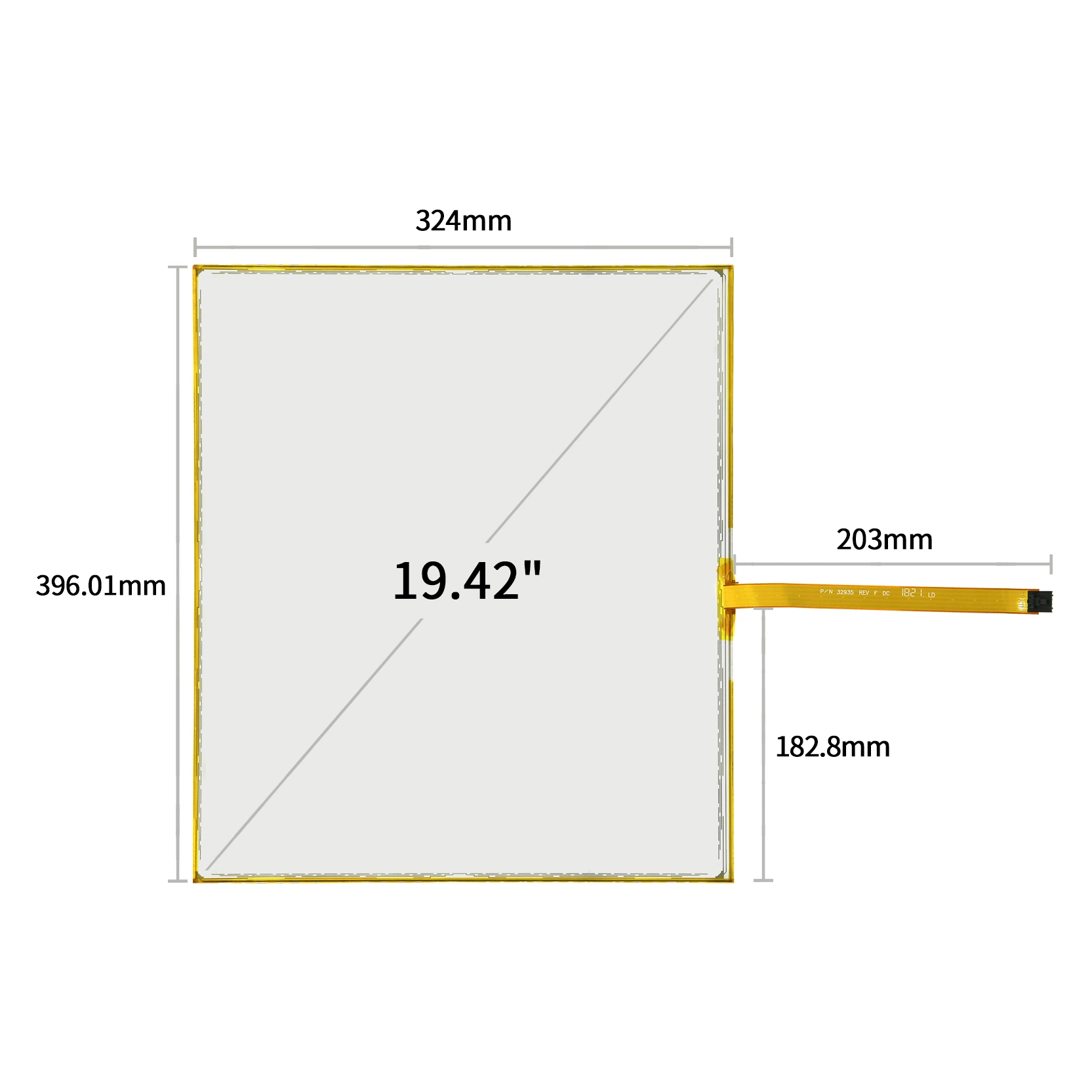 19,42inch 3m sensor táctil capacitivo de superficie del sistema POS 17-8891-223 98-0003-2663-1