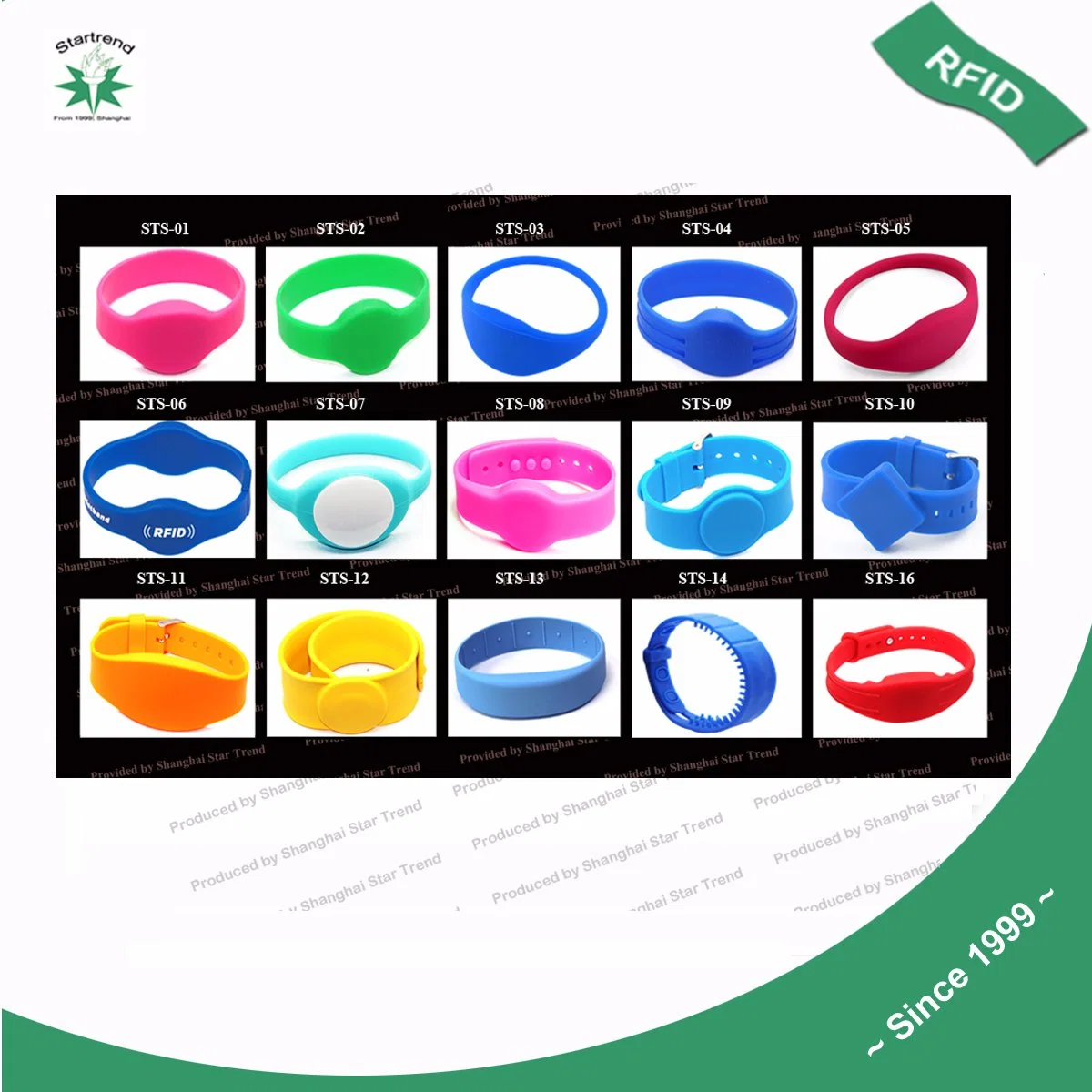 125kHz/13.56MHz RFID PVC/Silicone Wristband Used for Access Control (PVC-04)