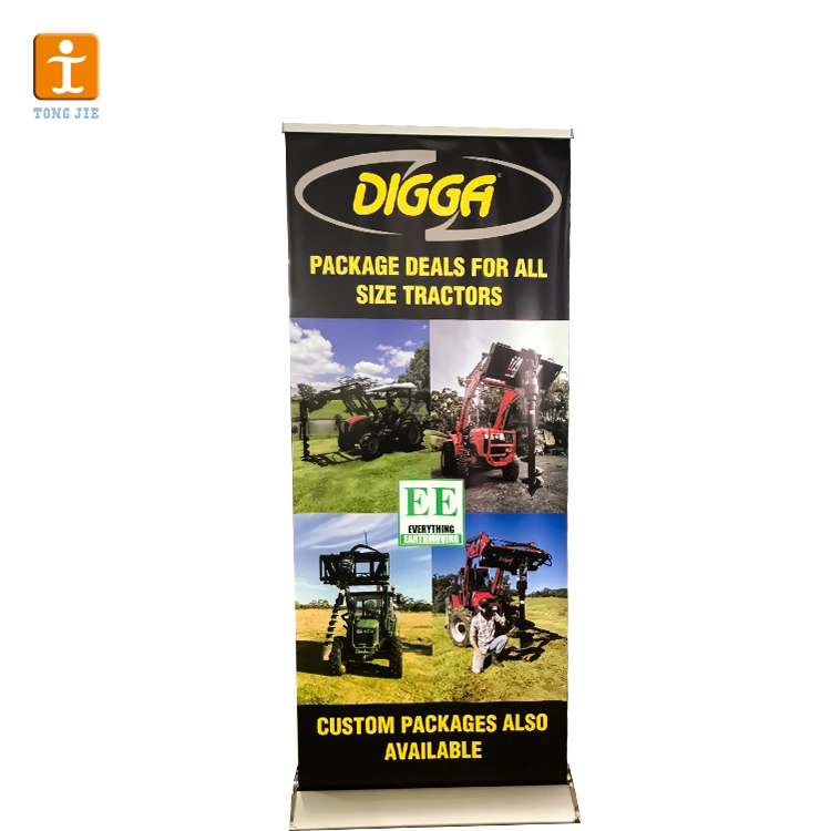 Moviendo Easy Set up Roll up Stand Pull Marketing Banner para mostrar