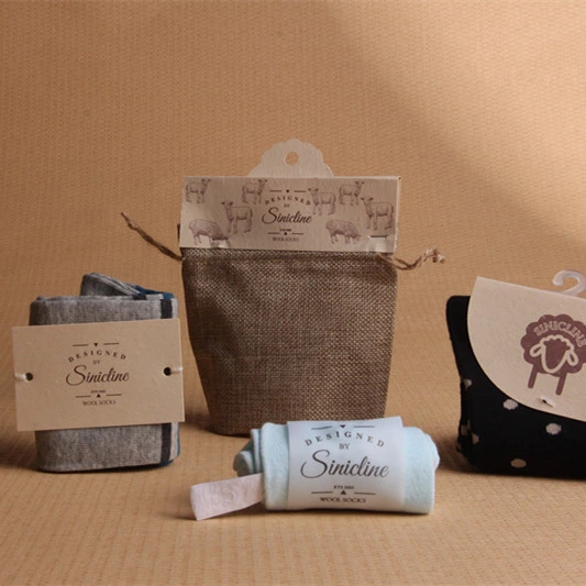 Sinicline Kraft Paper Cheap Price Custom Socks Packaging Cards