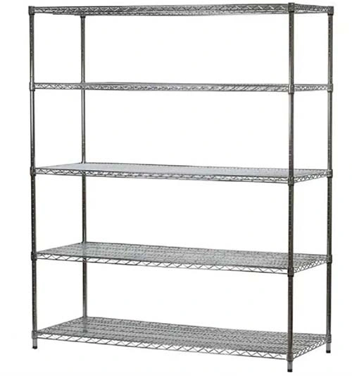 Freestanding Black Powder Coating Wire Metal Shelving Rack for Wholesale/Supplier