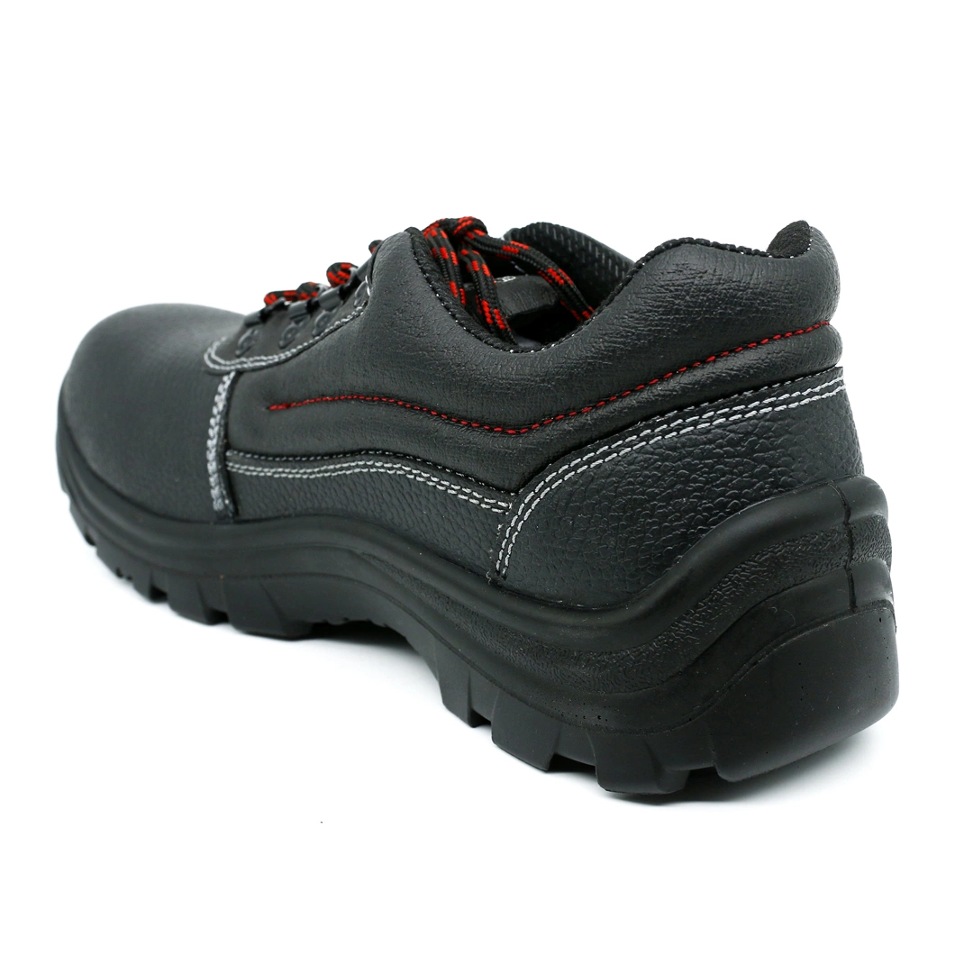 Black Leather Puncture Resistant Steel Toe Protection Safety Shoes