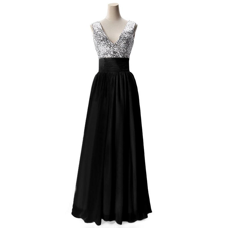 Wholesale/Supplier Hand Beaded Quinceanera Dresses V Neck Chiffon Dress