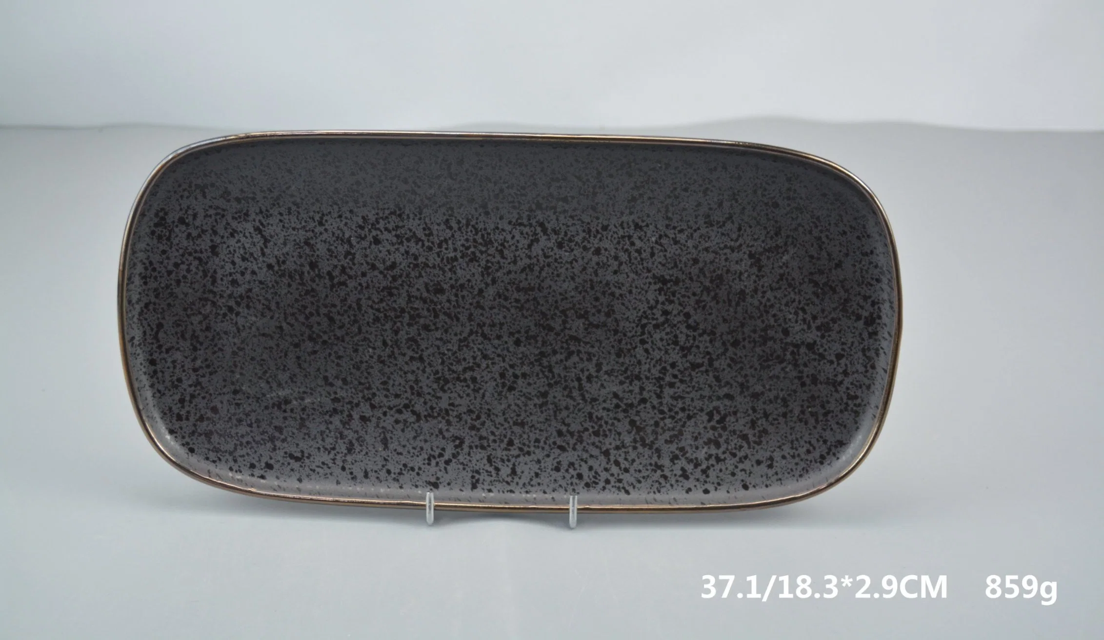 15'' Stoneware Dinner Sets Ceramic Fish Plate Kiln Change Porcelain Rectangle Shape Baking Tray Plates