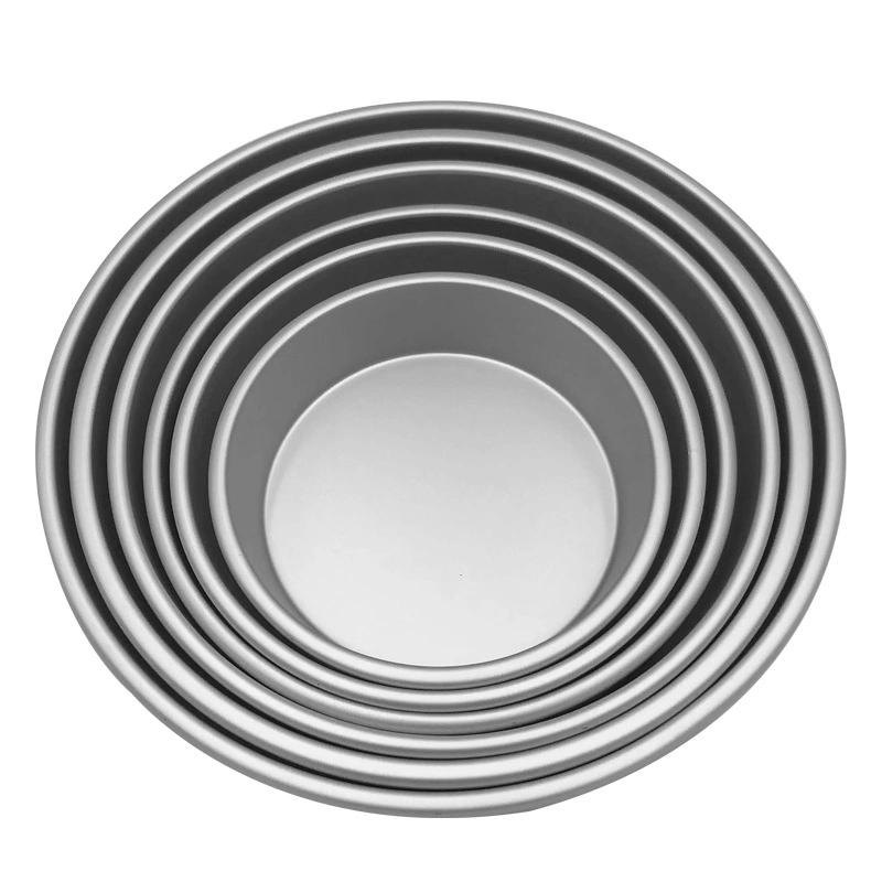 Factory Bulk Anodized Aluminum Deep Round Pizza Pan Pizza Bread Cake Tart Pie Pastry Food Baking Pan