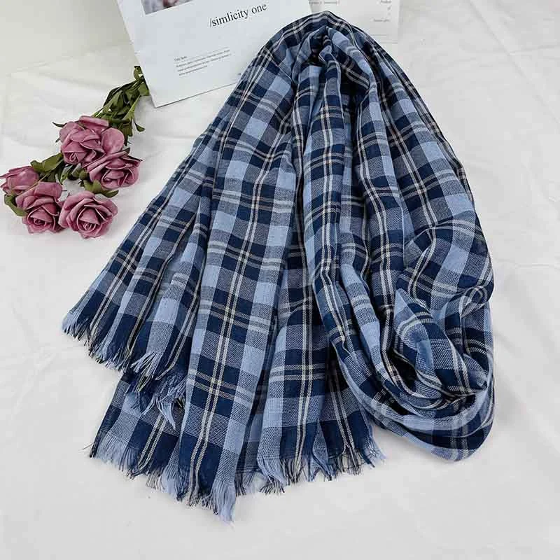 Mens Plaid Woven Scarves with Soft Feel