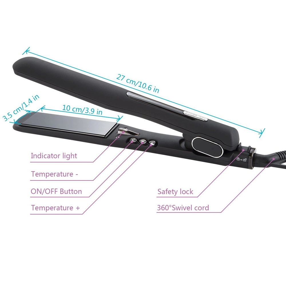 Hair Salon Equipment with LCD Display Electric Hair Straightener