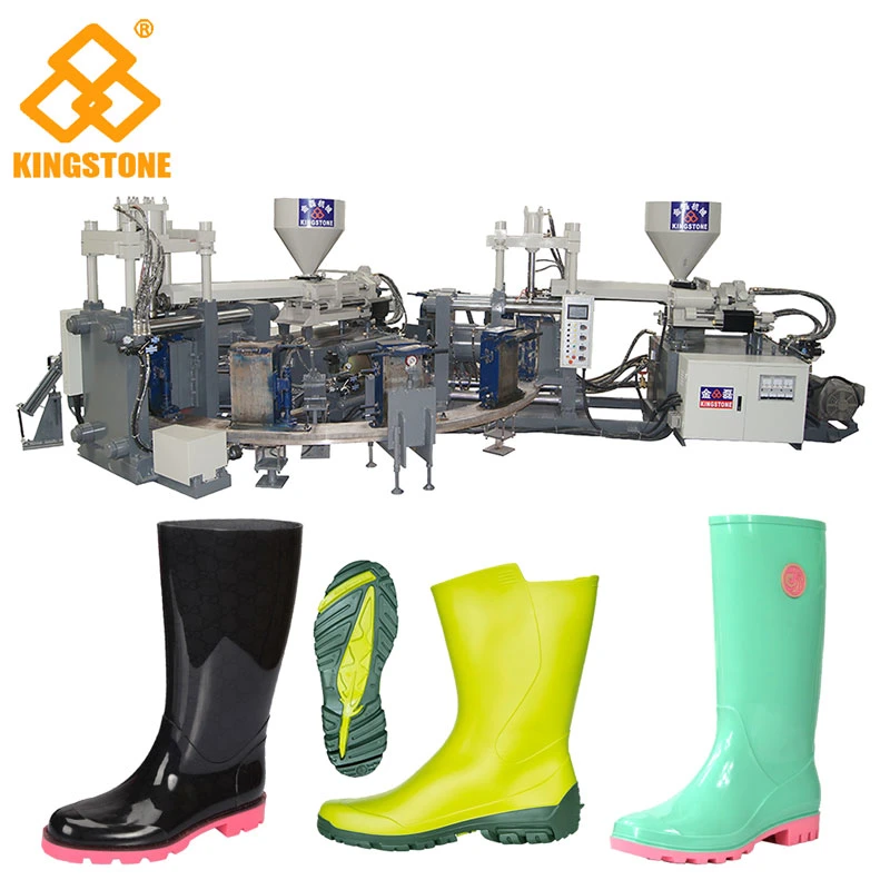 Automatic Rotary Two Colors PVC Rain Boots Injection Molding Machine