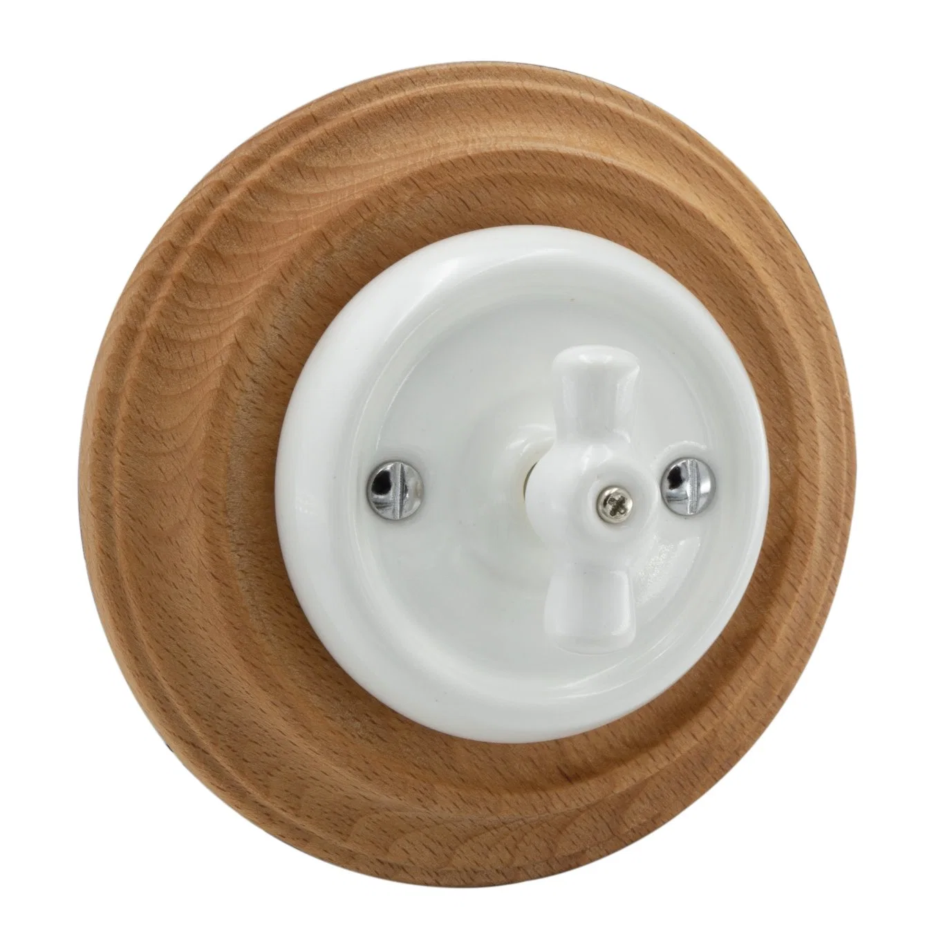 Single Two Way Ceramic Vintage Rotary Wall Switches European