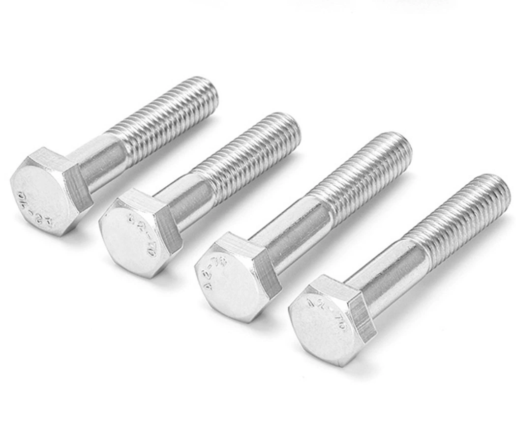 SUS304/316/316L/A2/A4 Stainless Steel Hexagon Head Bolts, DIN931/933, ISO4016/4017 M3X0.5X6, 8, 10, 12, 16, 20/25/30/35/40/45/50mm