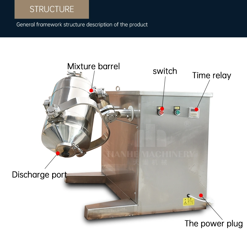 Tianhe SBH-400 mélangeur chimique industriel de poudre sèche mélangeur alimentaire