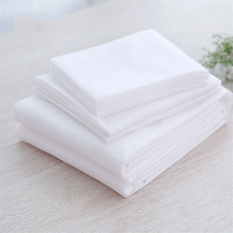 Jiewei Factory 100%Polyester Spunlace Nonwoven Fabric Disposable Bedding Sets