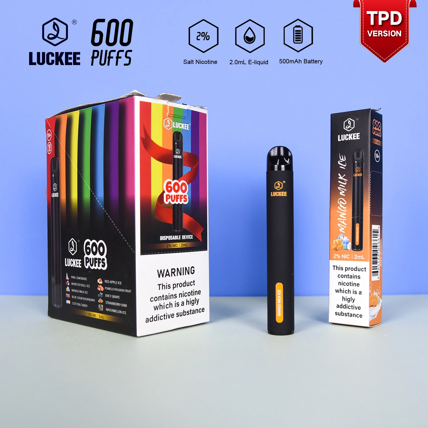 Caneta vazia de cigarro descartável e com logótipo personalizado 600 puff Bar Pod