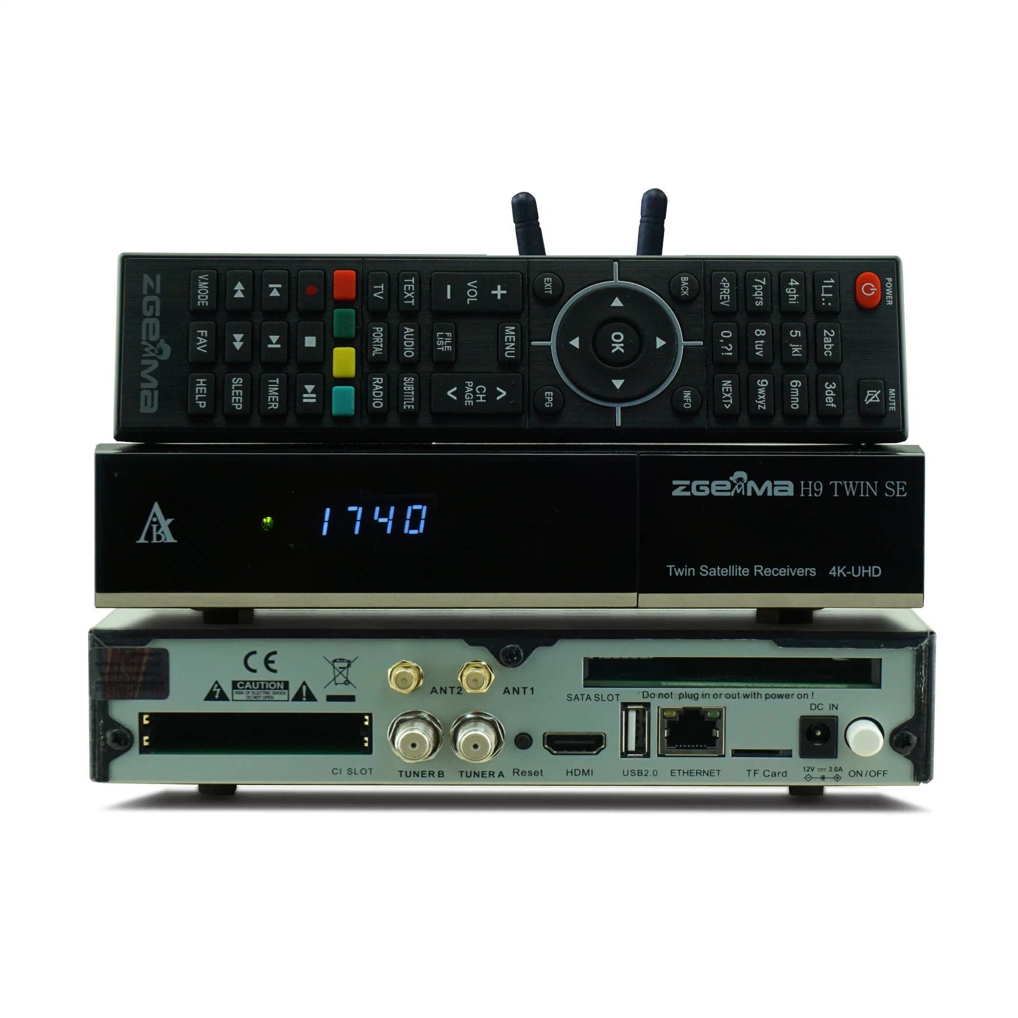 Receptores de satélite UHD 4K DVB S2X Zgemma H9 Twin se TV Box Linux+Android OS