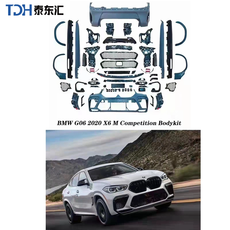 Auto Teile Auto X6 G06 Ganzkörper-Kit mit Stoßfänger Front Lip Diffusor geändert Upgrade M Performance Facelift für BMW X6 G06