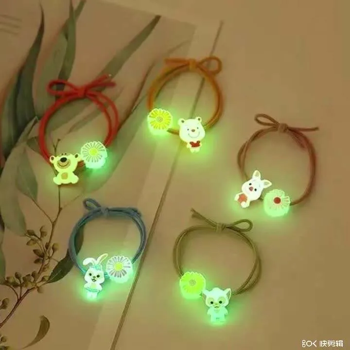 Colorful New Style Cute Cartoon Flower LED Luminous Elastic Hair Band