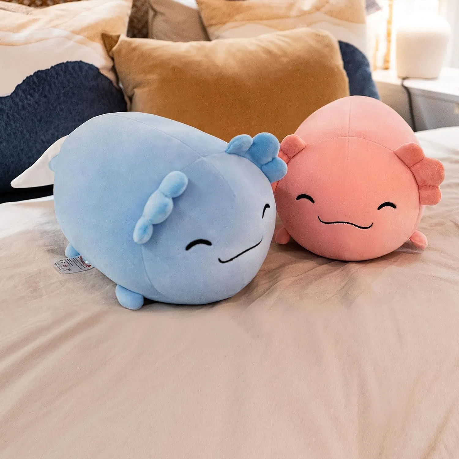 Bricolage Bleu Axolotl Toy, peluche d'animal kawaii stuff plushies pour enfant