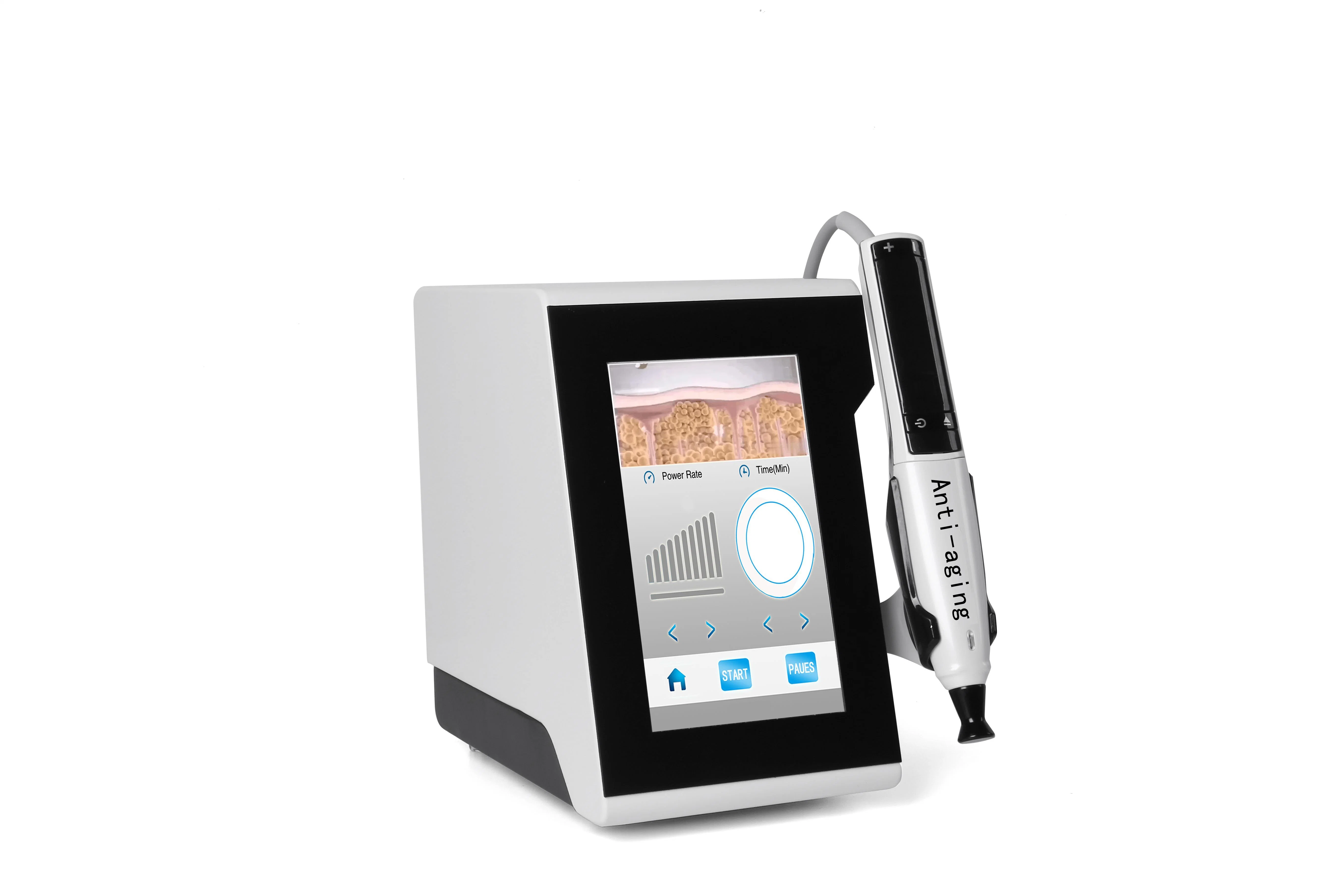 Frecuencia de radio de iones negativos profesional cuidado de los ojos masajeador caliente dispositivo Facial