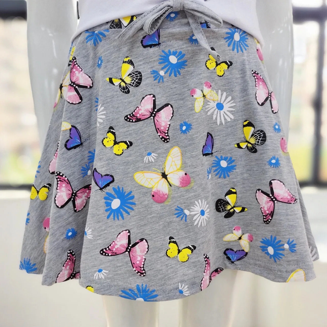 Factory Wholesale/Supplier Children&prime; S Colourful Butterfly Print Clothes Girls&prime; Short Skirt