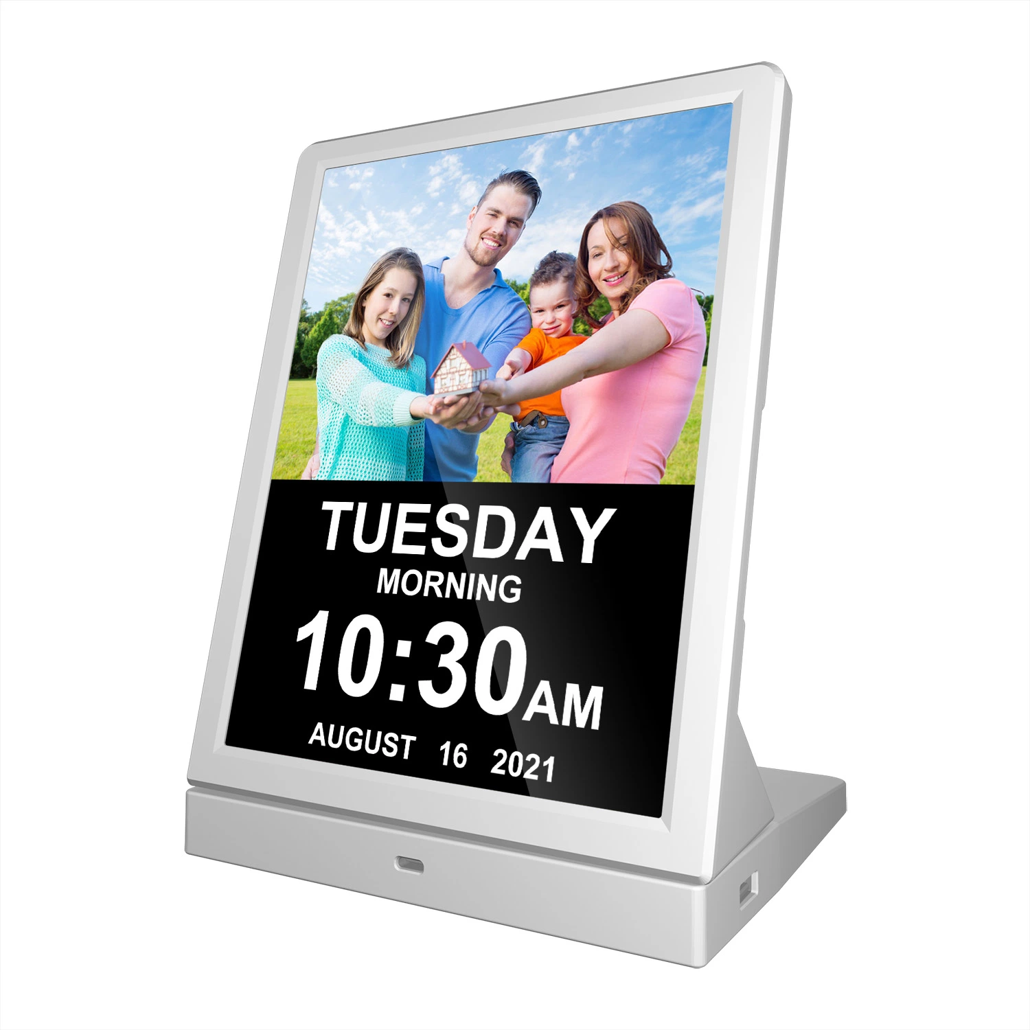 Alarm Clock 9.7 Inch WiFi Digital Photo Frame with Wireless Charger