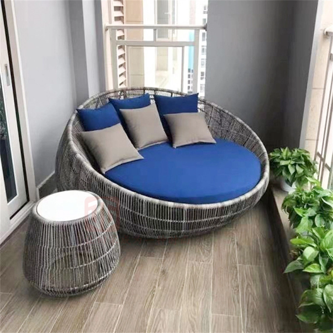 Rattan Wicker Aluminum Waterproof Factory Wholesale/Supplier Swimming Pool Garden Outdoor Furniture Swing Sunbed