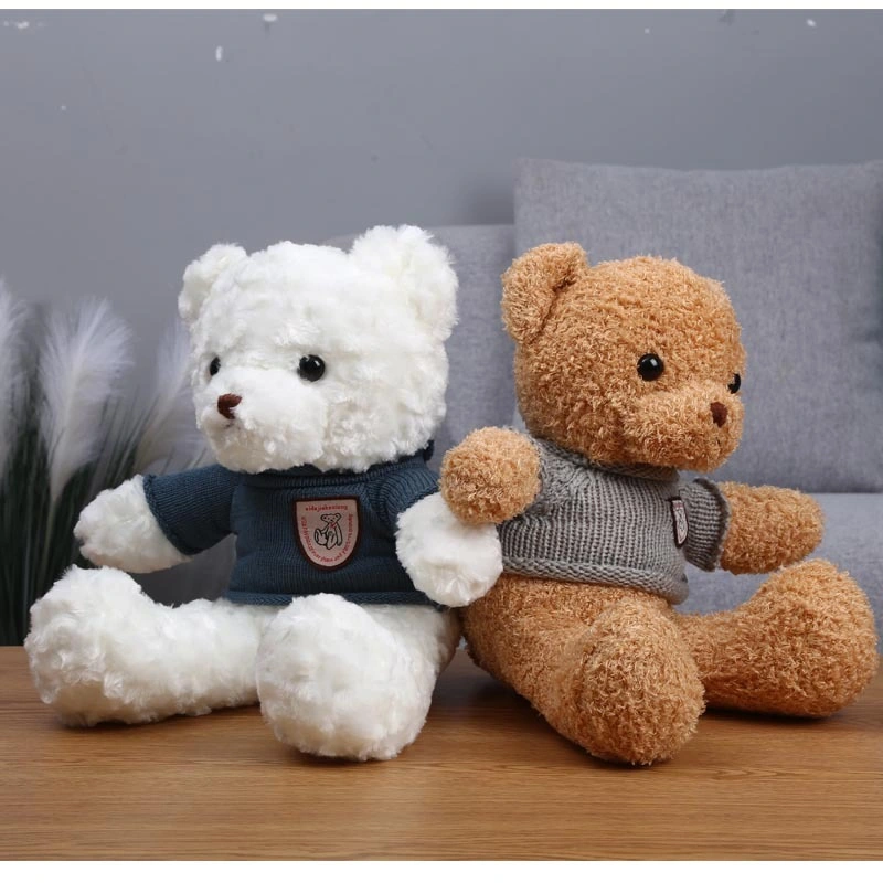 Ruunjoy Teddy Bear with Sweater Stuffed Animals Plush Toys Doll Baby Kids Girlfriends Birthday Gifts