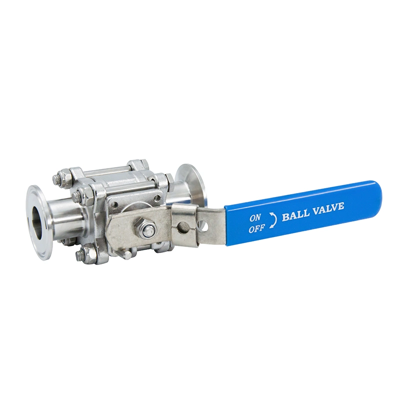 Sanitary Stainless Steel 3 Piece Clamp Ball Valve for Food and Beverage