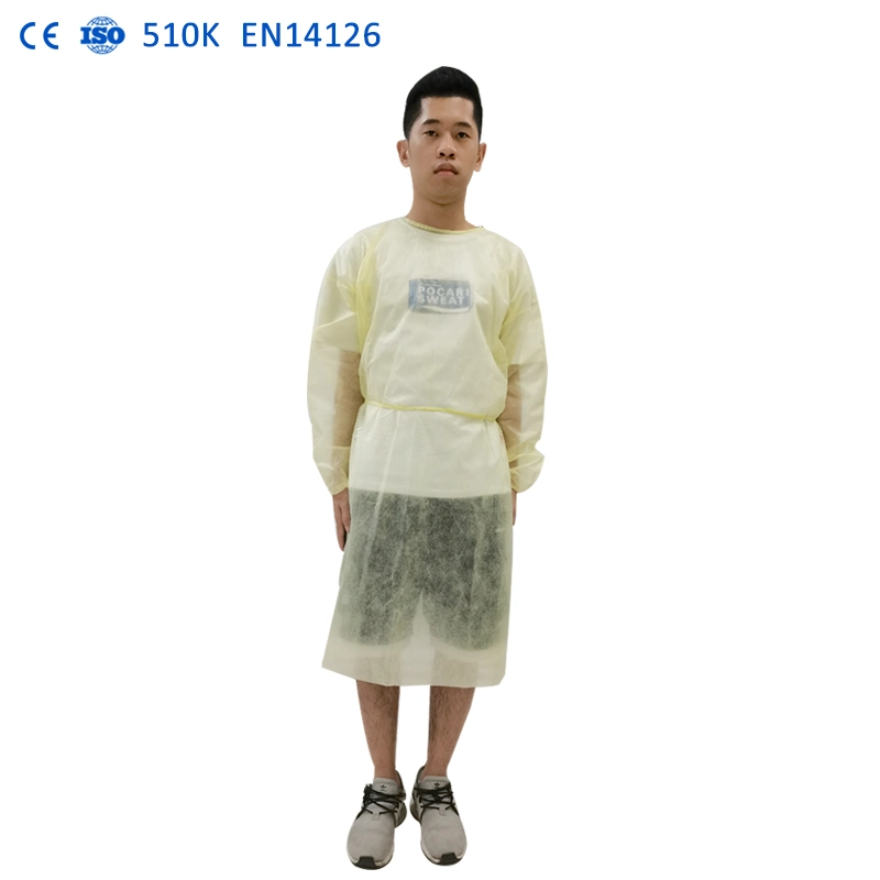 FDA CE ISO SGS AAMI Disposable Reusable Single Use Gown Workshop Non Woven Fabric Disposable and Sterile and PP/PE/SMS Isolation Gown Reusable Healthcare Chemo