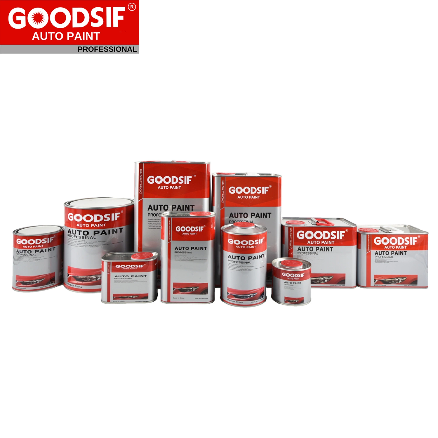 Goodsif High quality/High cost performance 1K 2K primer Surfacer pintura de acabado de coches Mezcla de acrílico toner Barniz claro Auto Paint