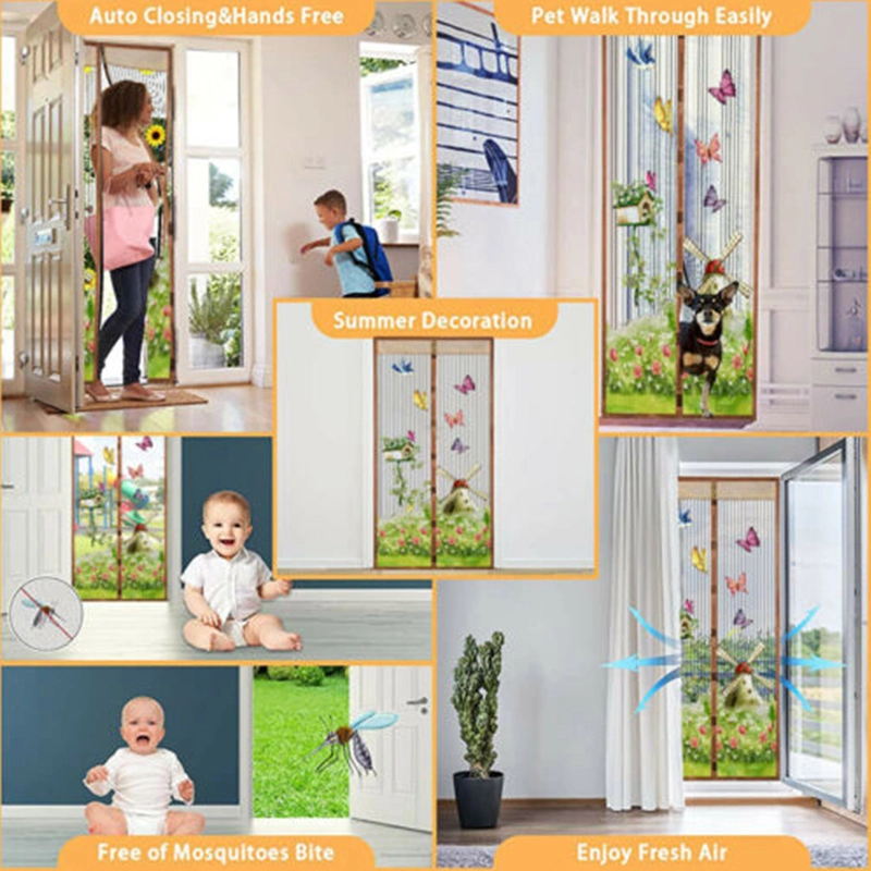 Magnetic Door Screen Anti Mosquito Mesh Bug Fly Door Screen Magnet Anti Mosquito Mesh Curtain