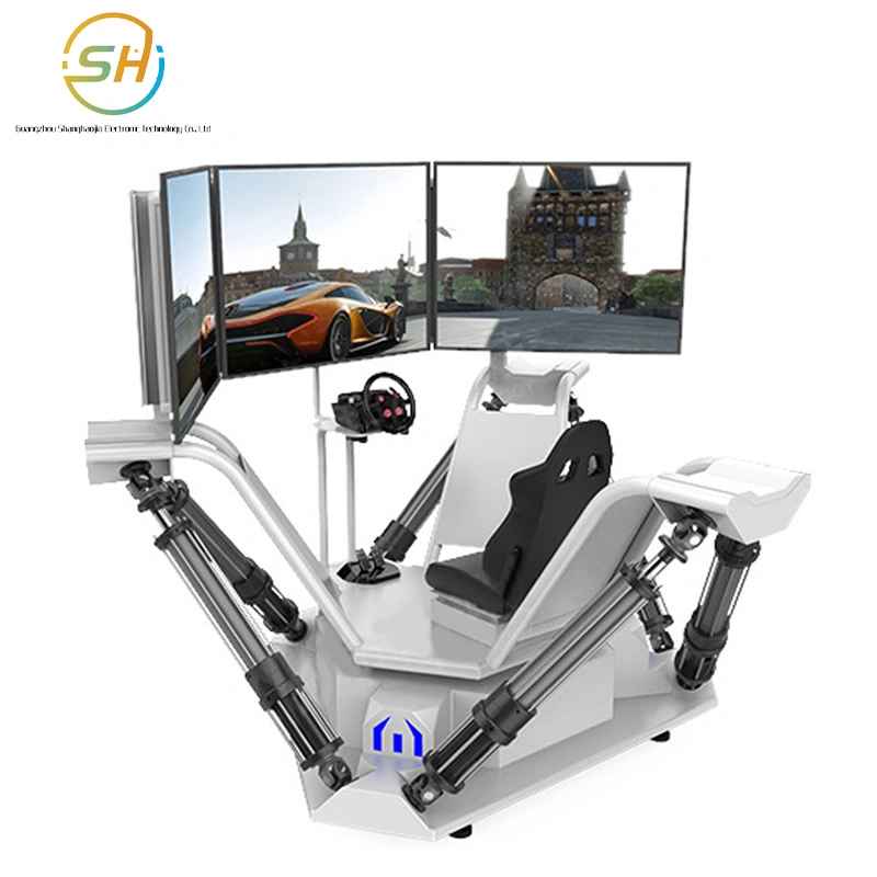 Large Commercial Three-Axis Three-Screen Dynamic Racing Vr Simulation Driving Motion Sensing Game Console Video Game Amusement Equipment