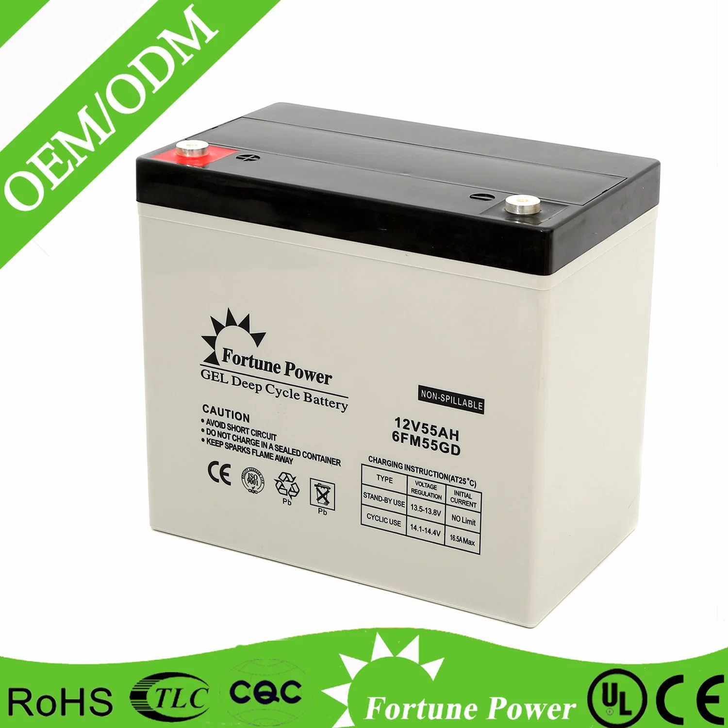 Solar Battery 12V55ah AGM Storage High Performance Rechargeable Lead Acid Battery for Electric Bike/Scooter