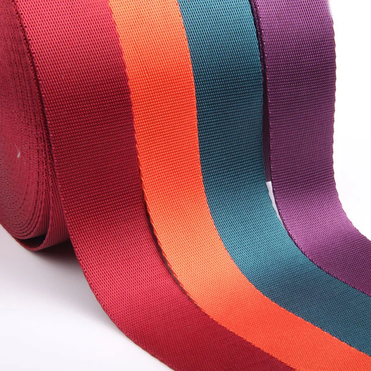 Eco-Friendly Fabric Jacquard Woven RPET Flat Belt Tubular Nylon Cotton PP/Polypropylene Polyester Webbing