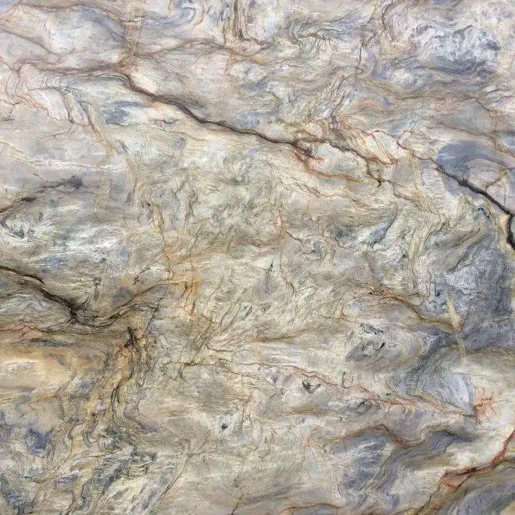 Luxury Stone Brazil Natural Fusion/Silk Road Quartzite Granite Slabs for Waterfall Countertop Background Wall