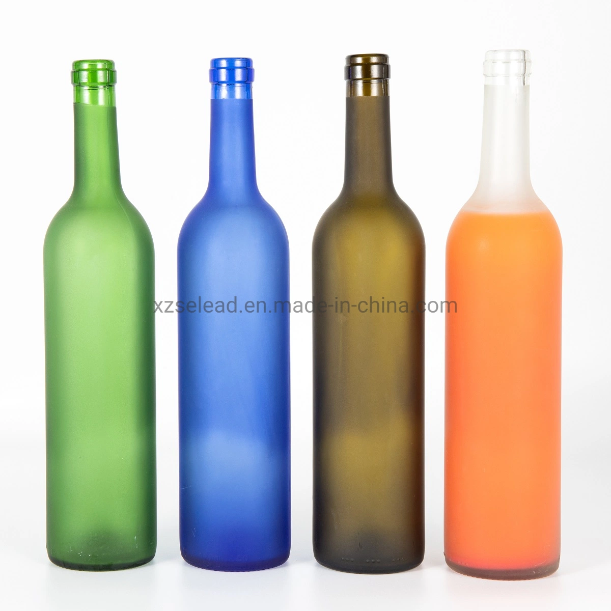 187ml 375ml 500ml 750ml 1000ml Burdeos Borgoña forma vino Rojo Botella de vidrio Green Glass Grape botella de vino