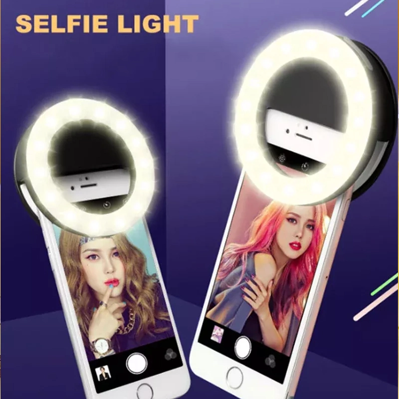 Rechargeable Clip on 36 LED Ring Rk12 Beauty LED Flash Selfie Light for All Mobile Phones