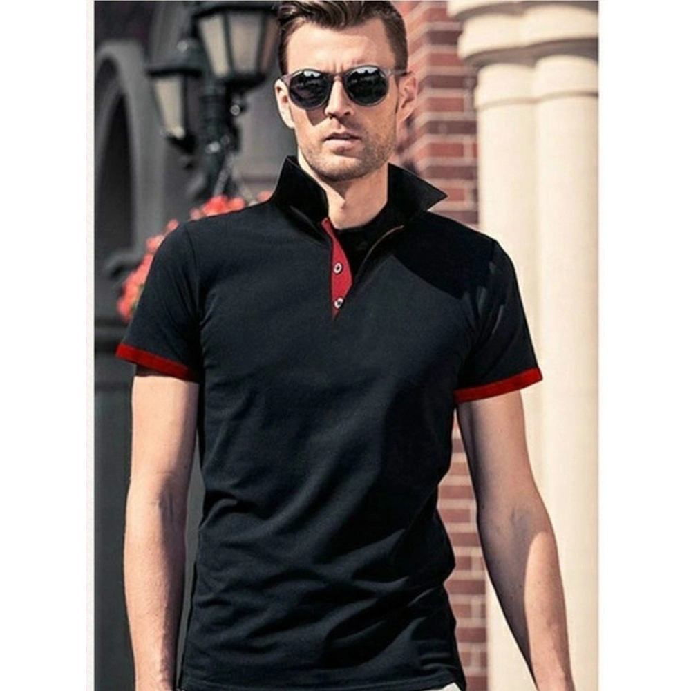 Wholesale/Supplier Custom Men Polo Shirt Short Sleeve Shirts Contrast Color Polo New Clothing Summer Streetwear Casual Fashion Men Tops