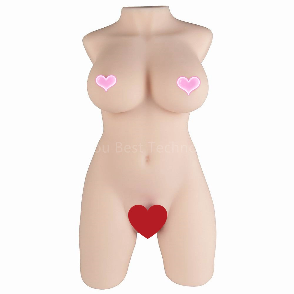 Realistic Jelly Breast Shemale Half Body Sex Doll Pussy with Male Masturbator