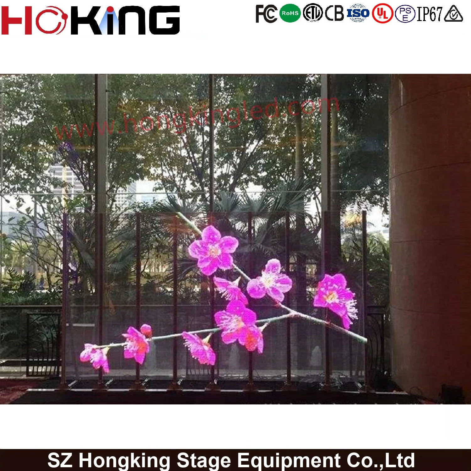 P3.91 Glass Screen Transparent Stage Screen LED Background Wall