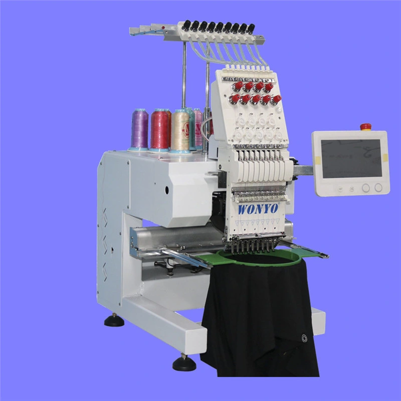 Wyq901 Brother Style Stitching Computerized Embroidery Machine One Head with Touch Screen